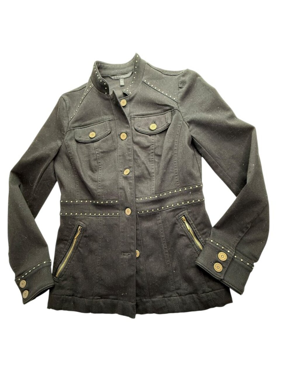 White House Black Market Jacket.  Black.  Buttons. Size Women's 2.